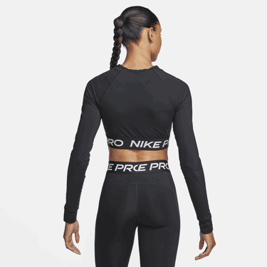 Съкратен топ Nike PRO DF 365 CROP LS TOP Черно | fv5484-010, 4