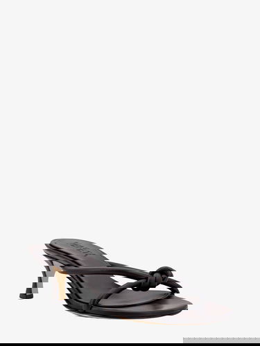 Кецове и обувки Bottega Veneta Blink Knotted Leather Sandals Черно | 775417V3H601000, 1