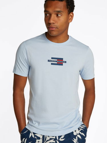 Тениска Tommy Hilfiger Tommy Hilfiger Flag Box T-Shirt Синьо | MW0MW38636C1O, 3