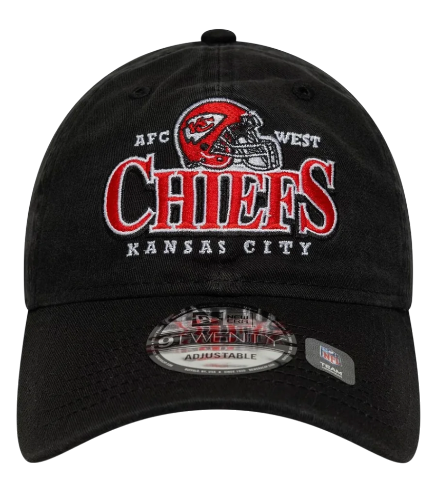 Шапка с козирка New Era NFL Kansas City Chiefs Helmet 9Twenty Adjustable Cap Черно | 60667634-60667634, 1
