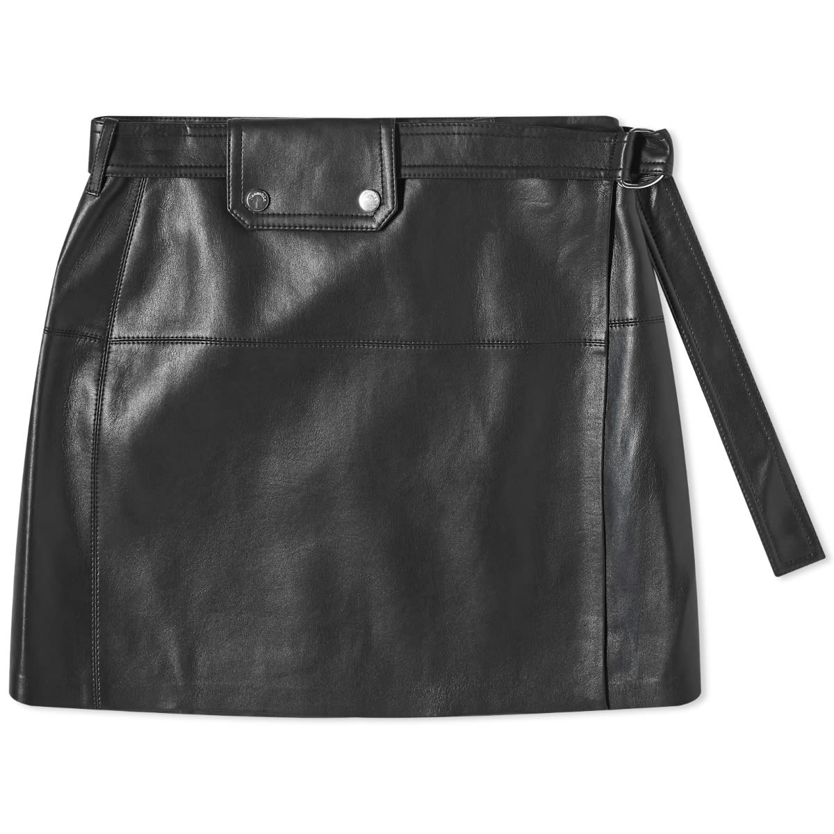 Пола Nanushka Susan Leather Look Mini Skirt Черно | NW24RSSK01999, 0
