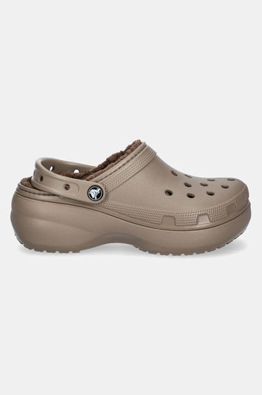 Кецове и обувки Crocs Platform Lined Clogs Бежово | 207938-195, 2