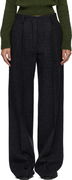 Dries Van Noten Pinstripe Pleated Wool Trousers