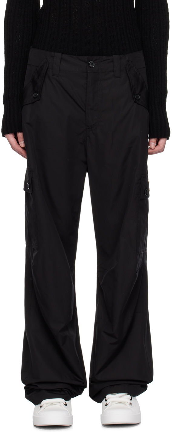 Карго панталони Dolce & Gabbana Black Plaque Cargo Pants Черно | GV3OHTFU5PY, 0