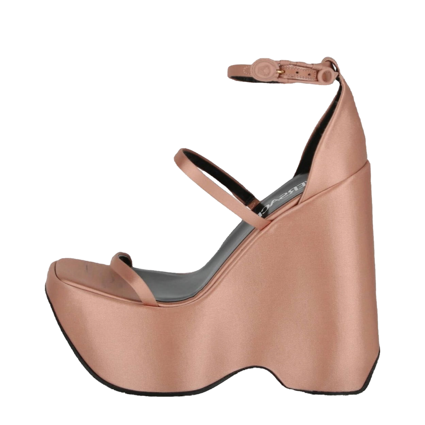 Кецове и обувки Versace 160mm Triplatform Sandals Blush (Women's) Бежово | 1004483_1A0061_1PF20