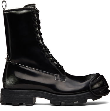 Кецове и обувки Diesel D-Hammer Bt D Lace-Up High-Top Boots with Shiny Finish and Rubber Toe Черно | Y03228-P8435-H1532, 0
