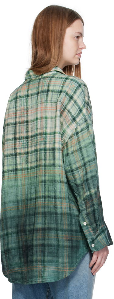 Риза R13 R13 Drop Neck Plaid Work Shirt Зелено | R13WR015-R556B, 2