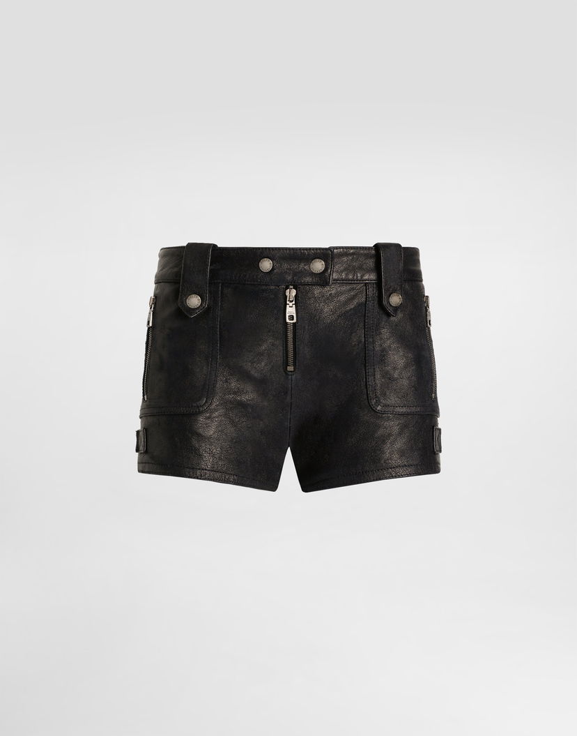 Къси панталони Dolce & Gabbana Dolce & Gabbana Vintage Leather Shorts 38 Черно | FTDE4LGDDEHN0000