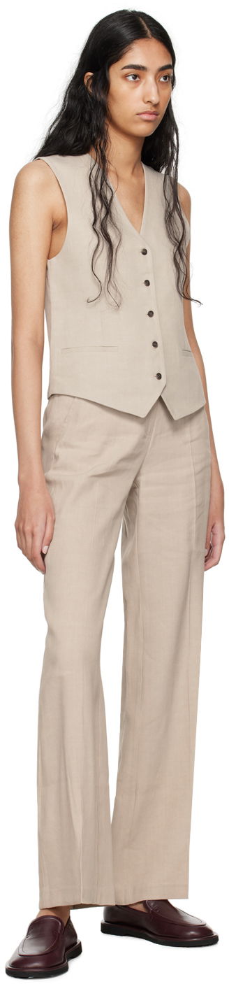 Панталони Anine Bing Kline Straight Leg Trousers Бежово | A-03-3344-SDA26, 3