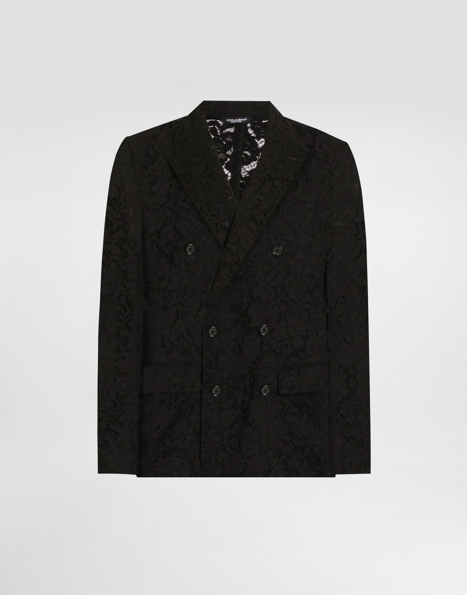 Яке Dolce & Gabbana Dolce & Gabbana Double-breasted Cordonetto Lace Jacket Черно | G2SV7THLM5EN0000, 0