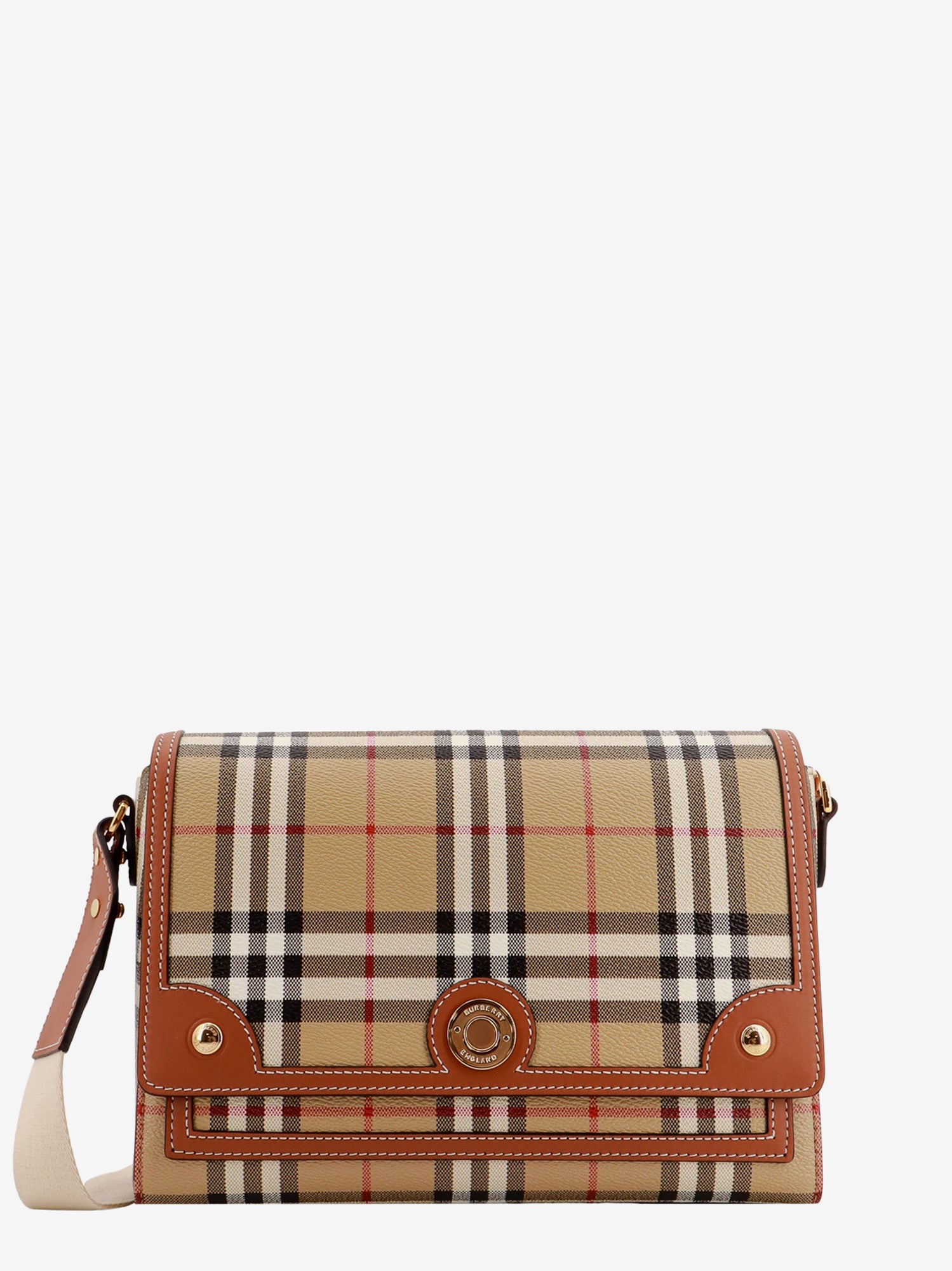 Чанта през рамо Burberry Burberry Vintage Check and Leather Crossbody Bag Бежово | 8066226A9534, 0