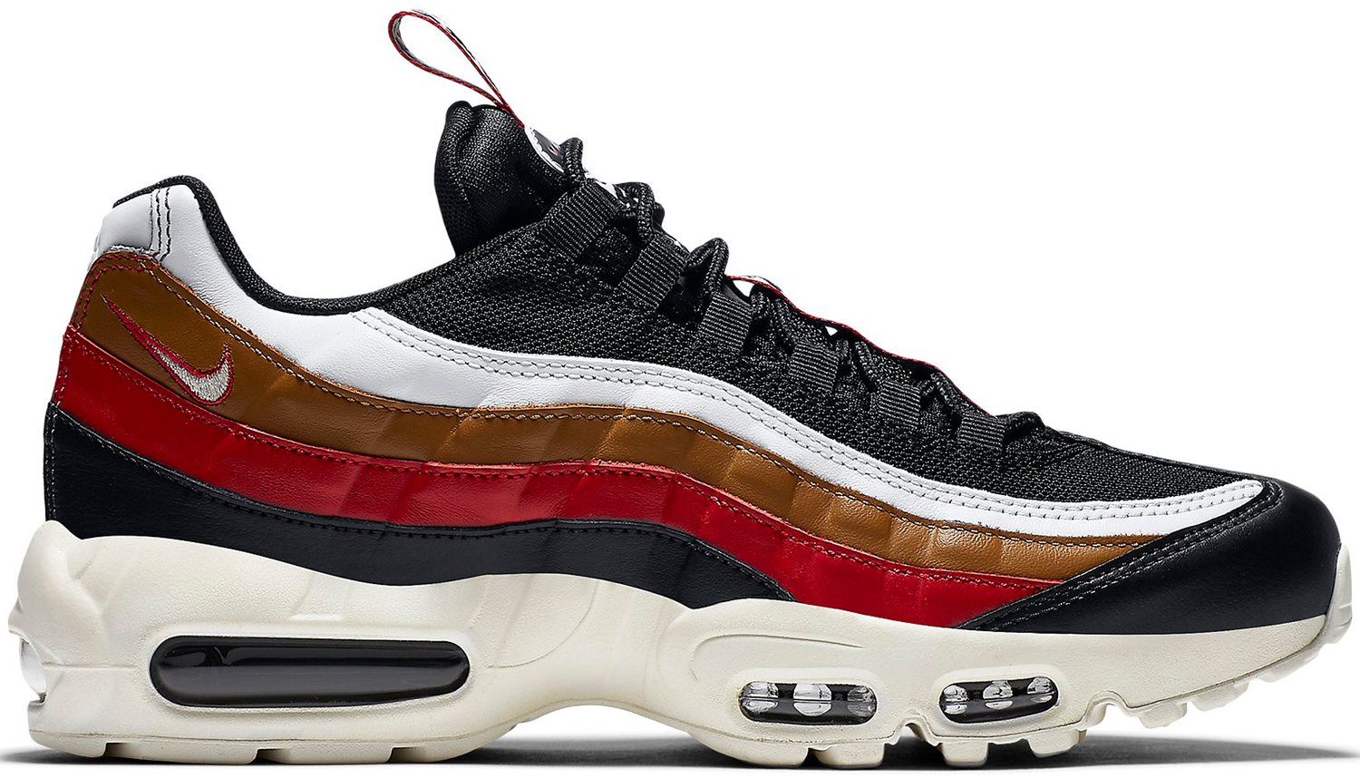 Кецове и обувки Nike Air Max 95 Pull Tab Black Brown Червено | AJ4077-002, 0