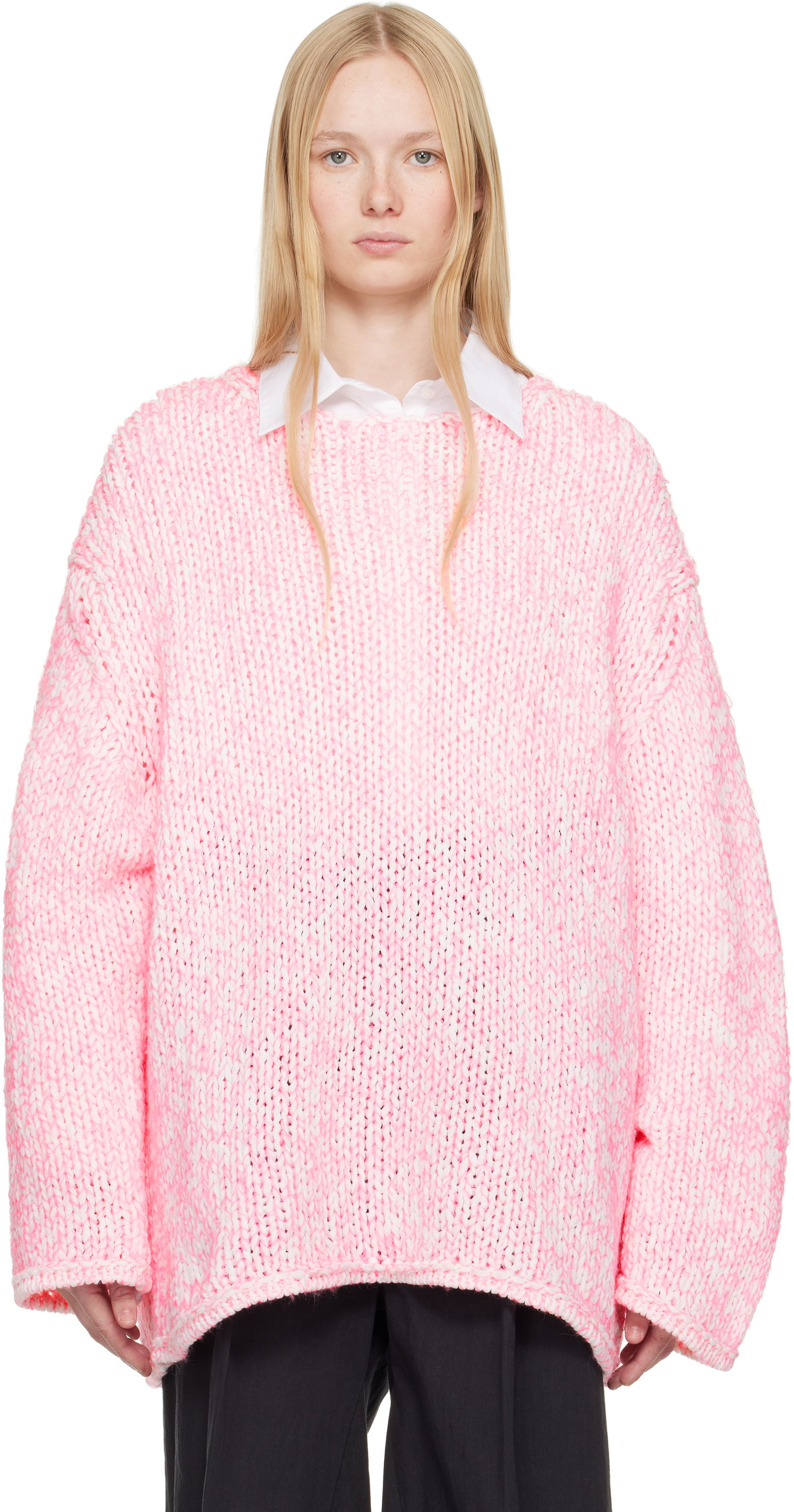 Пуловер Comme des Garçons Homme Plus Lily Yarn Sweater Розово | PO-N010-051, 0