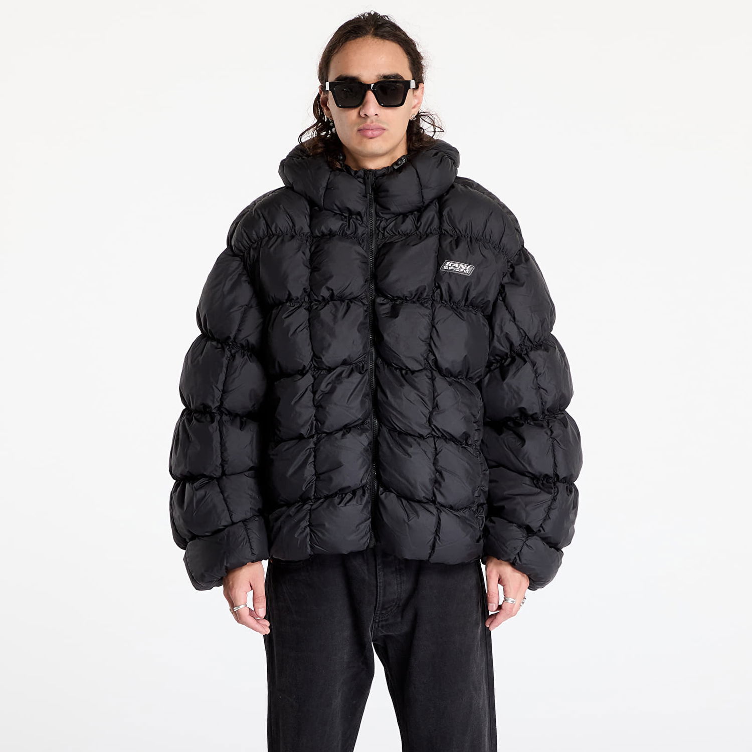 Пухо яке Karl Kani Jacket Sport Patch Square Quilted Puffer Jacket Black XL Черно | 60760019, 0