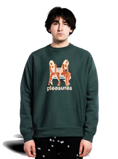 Суитчър Pleasures Bench Premium Crewneck Зелено | P21W048-GREEN