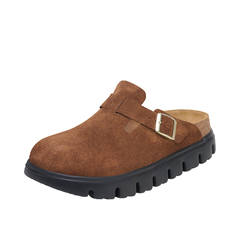 Кецове и обувки Birkenstock Boston Chunky Suede Leather Narrow Fit Кафяво | 1028402