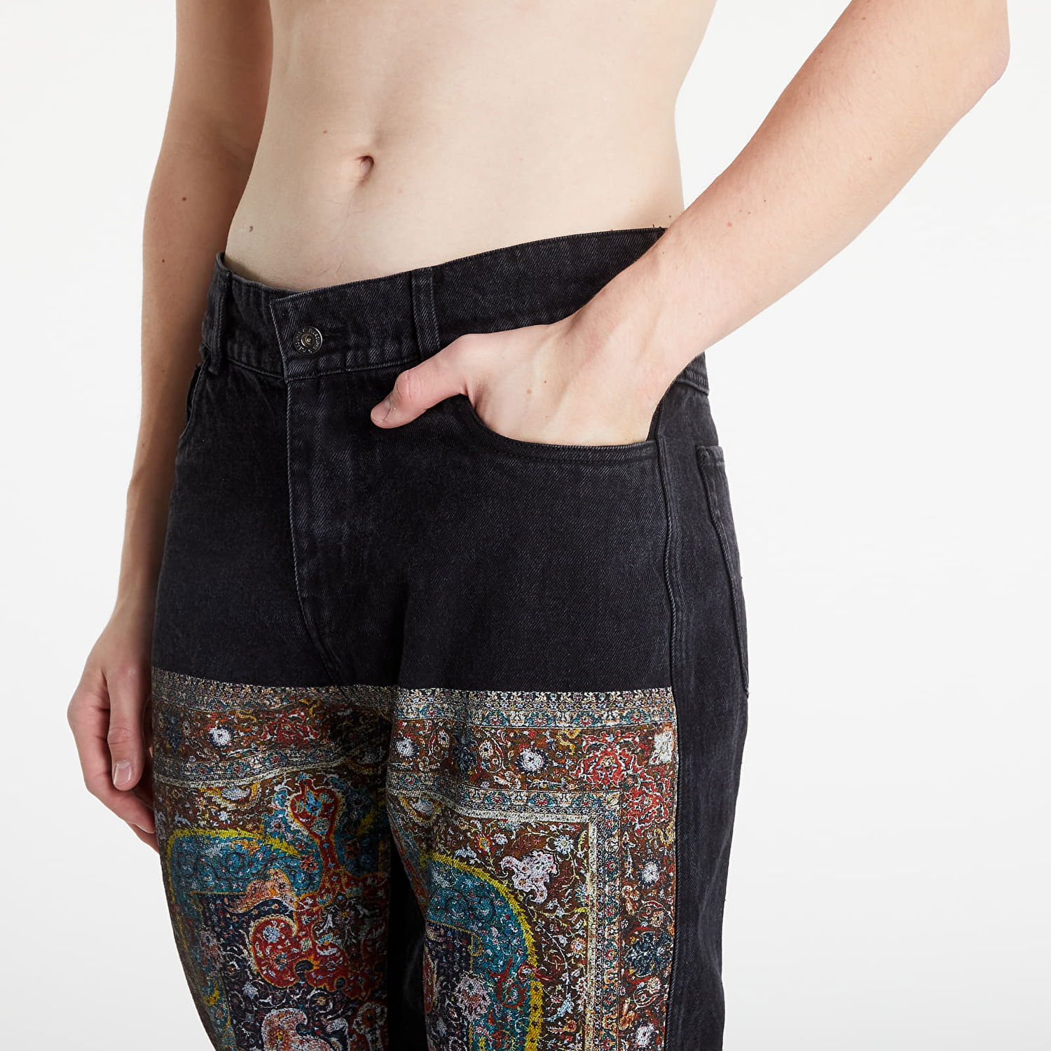 Дънки Pleasures Walk On Me Rug Denim Pant Black Многоцветен | P22SP035 black, 1