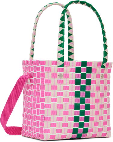 Голяма пазарска чанта Marni Marni Kids Woven Basket Tote Bag Розово | M01489-M00IW, 2