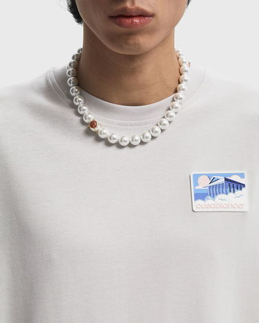 Колие Casablanca Faux Pearl Necklace With Logo Accent Бяло | APS25-JW-256-01, 3