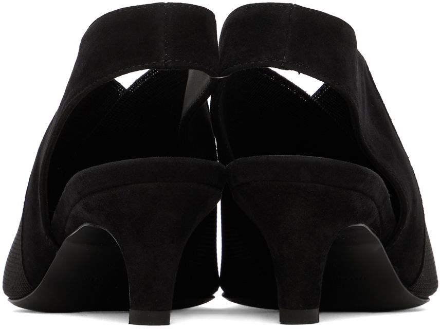 Кецове и обувки TOTEME 'The Mid Heel Elastic Slingback' Heels Черно | 242-WAS1419-FB0152, 1