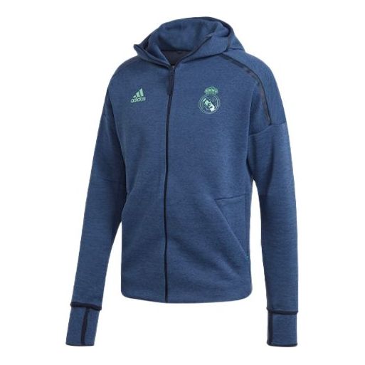 Суитчър adidas Originals Real Madrid Hooded Jacket Синьо | DX8699