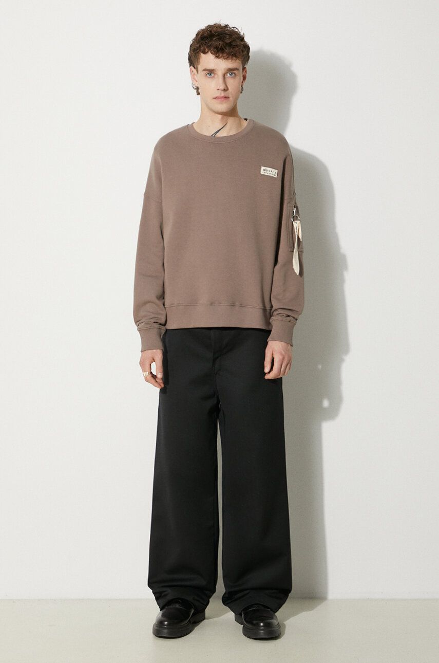 Суитчър Alpha Industries Crewneck Sweatshirt Кафяво | 118317.628, 1