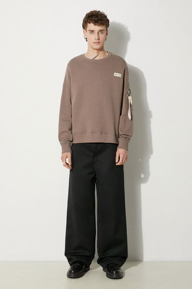 Суитчър Alpha Industries Crewneck Sweatshirt Кафяво | 118317.628, 1