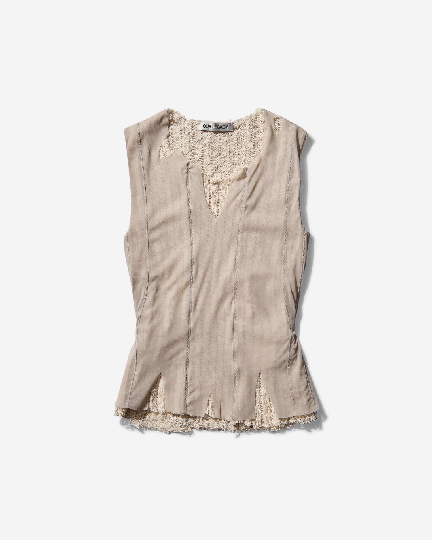 Жилетка OUR LEGACY Ragged Vest Бежово | W2256RT 001, 1