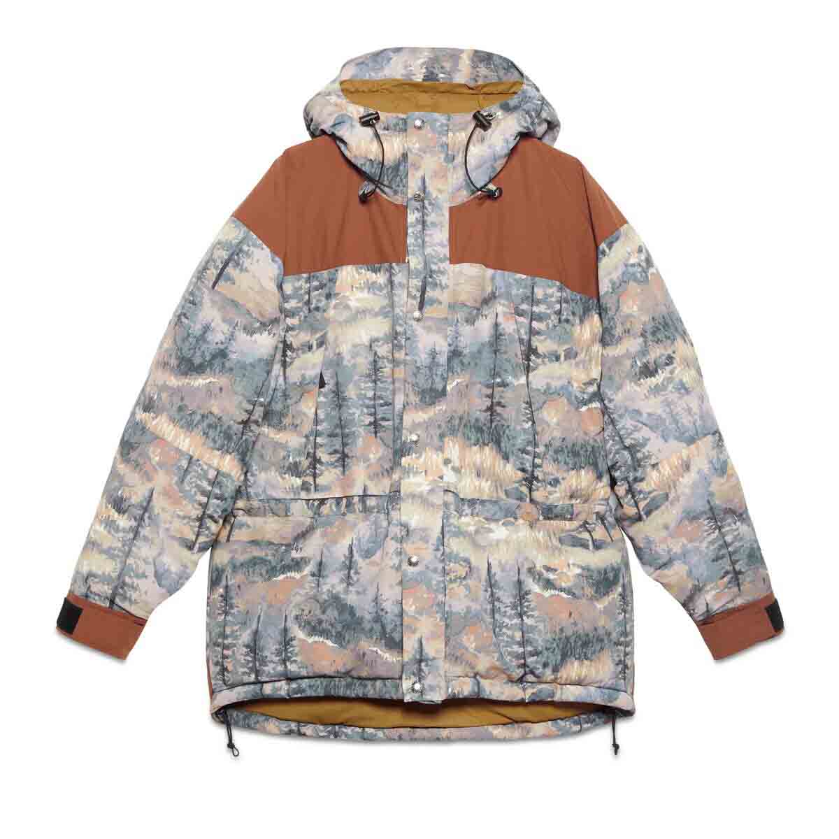 Пухо яке Gucci The North Face x Padded Jacket Forest Print Сиво | 670890 XAADF 3412, 0