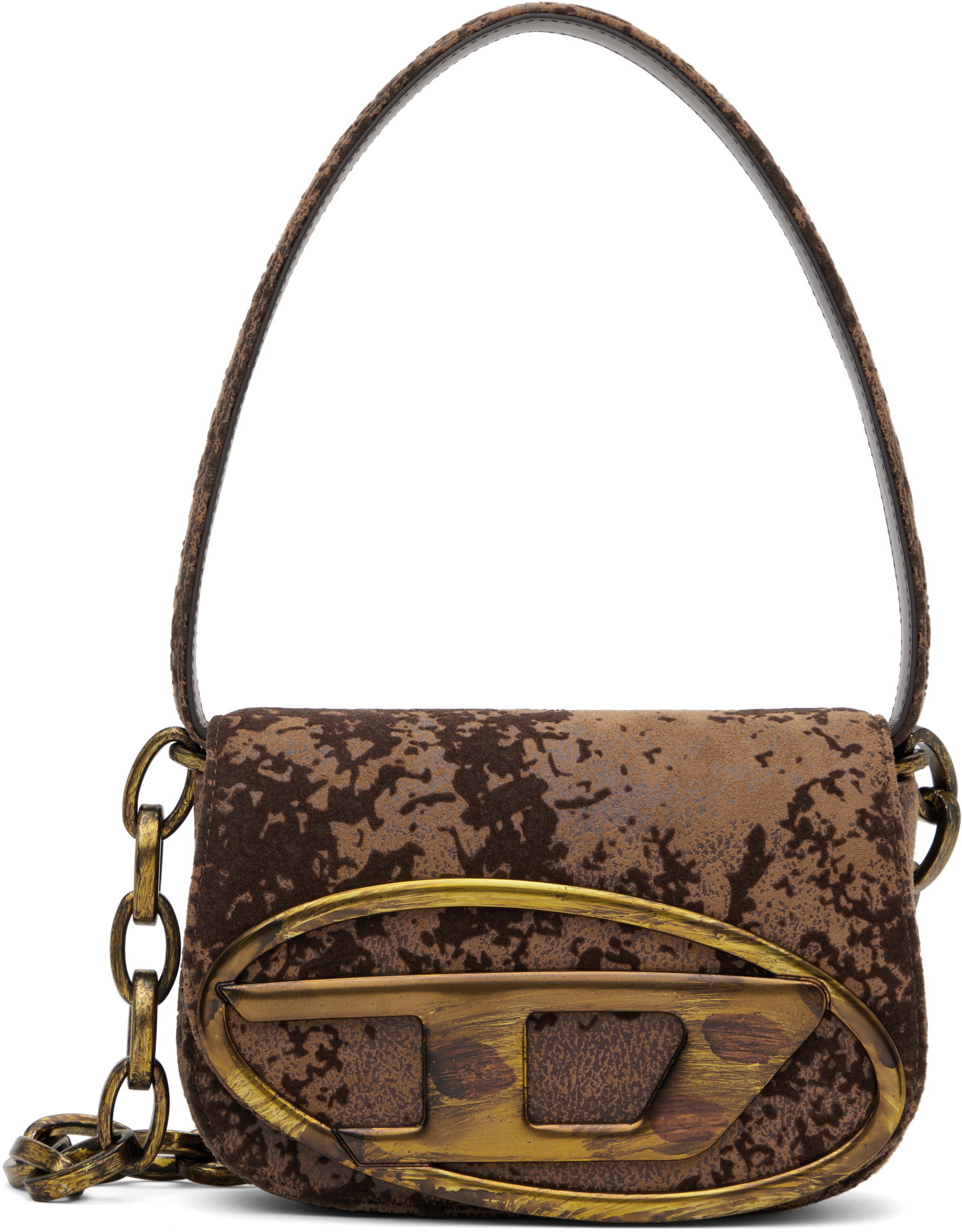 Дамска чанта Diesel Suede Shoulder Bag Кафяво | X08396 P7995, 0
