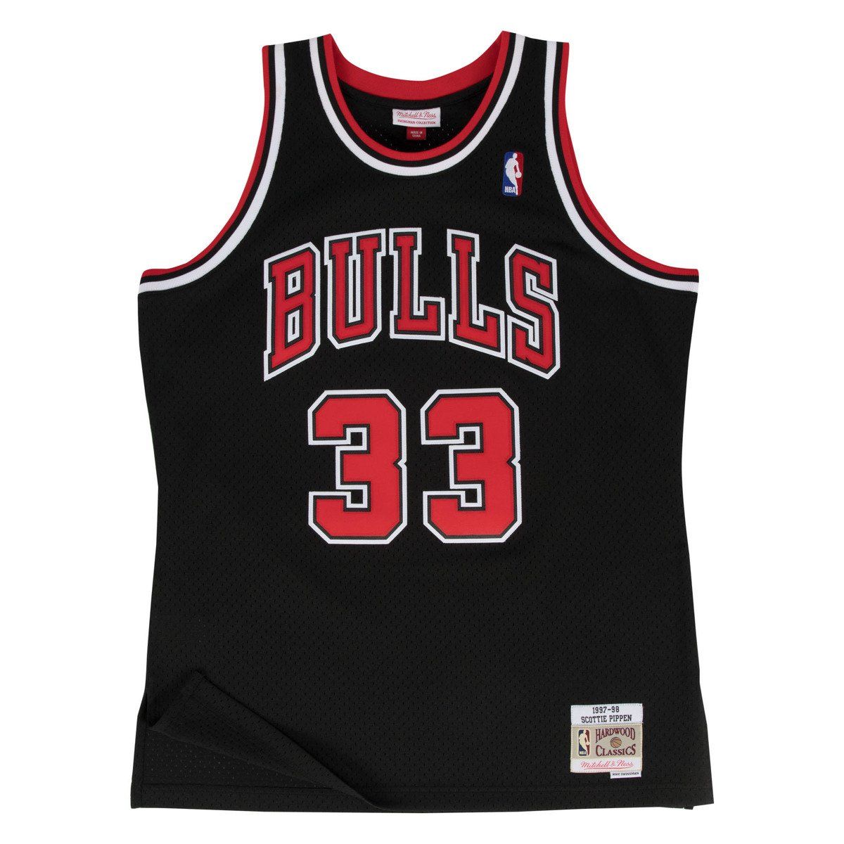 Фланелка Mitchell & Ness NBA Swingman Jersey Chicago Bulls Scottie Pippen Черно | SMJYGS18151-CBUBLCK97SPI, 0
