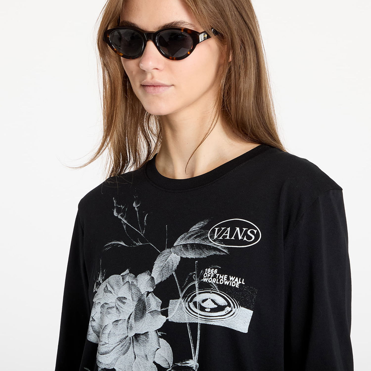Тениска Vans Long Sleeve Damask T-shirt Черно | VN000JUGBLK, 1