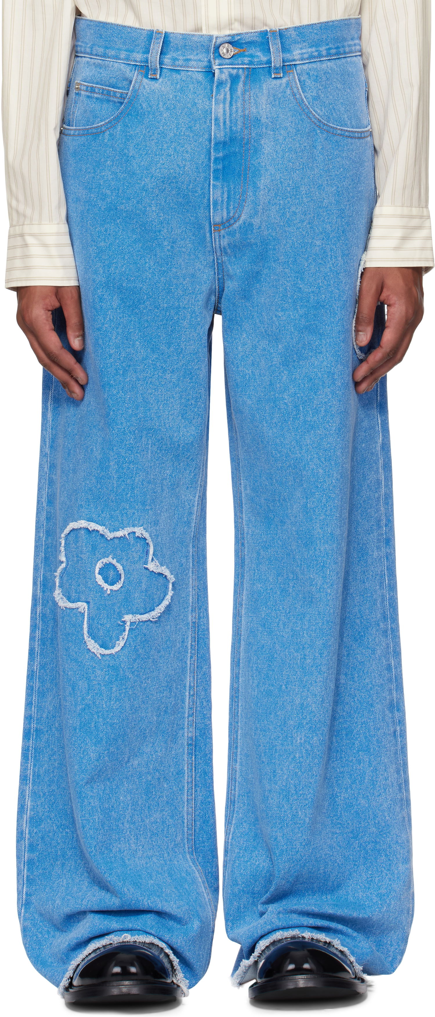 Дънки Marni Marni Patch Mid Rise Jeans Синьо | PUJU0019Q2 USCX34, 0
