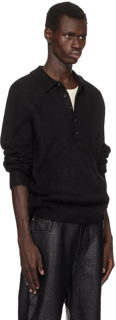 Пуловер Helmut Lang Helmut Lang Brushed Polo Черно | O06HM796, 1