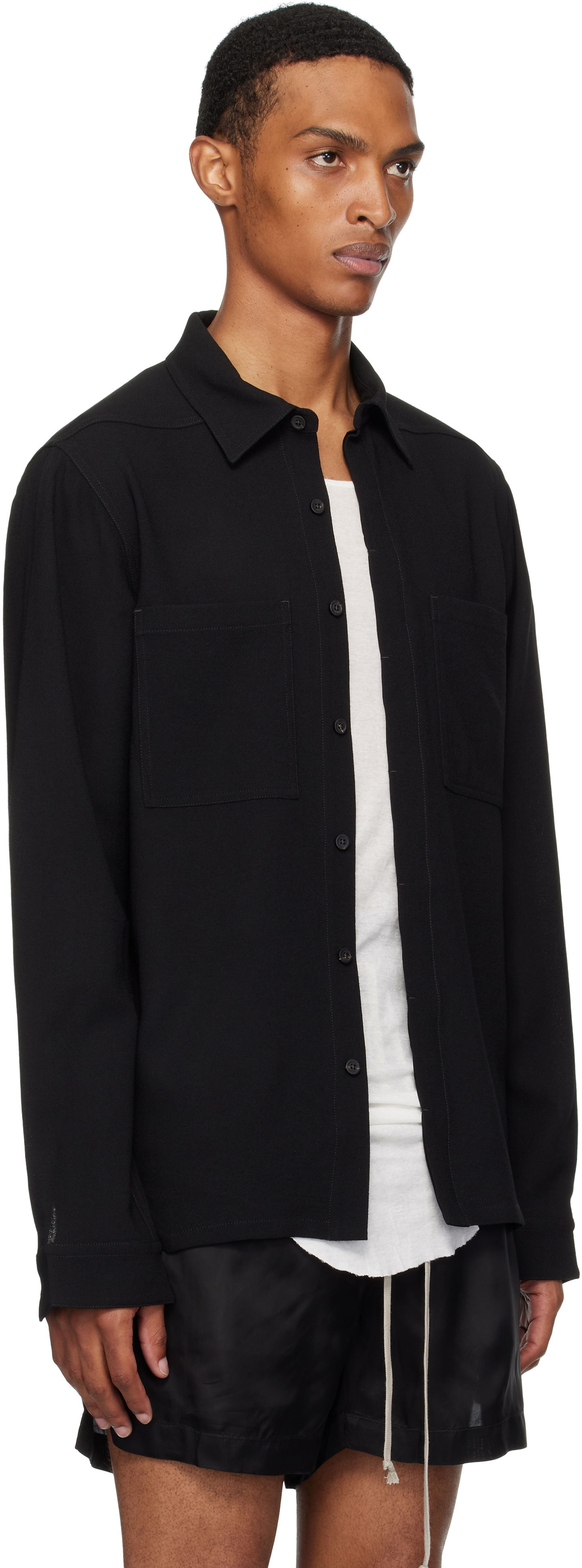 Риза Rick Owens Rick Owens Concordians Work Shirt Черно | RU02E1292 WA, 1