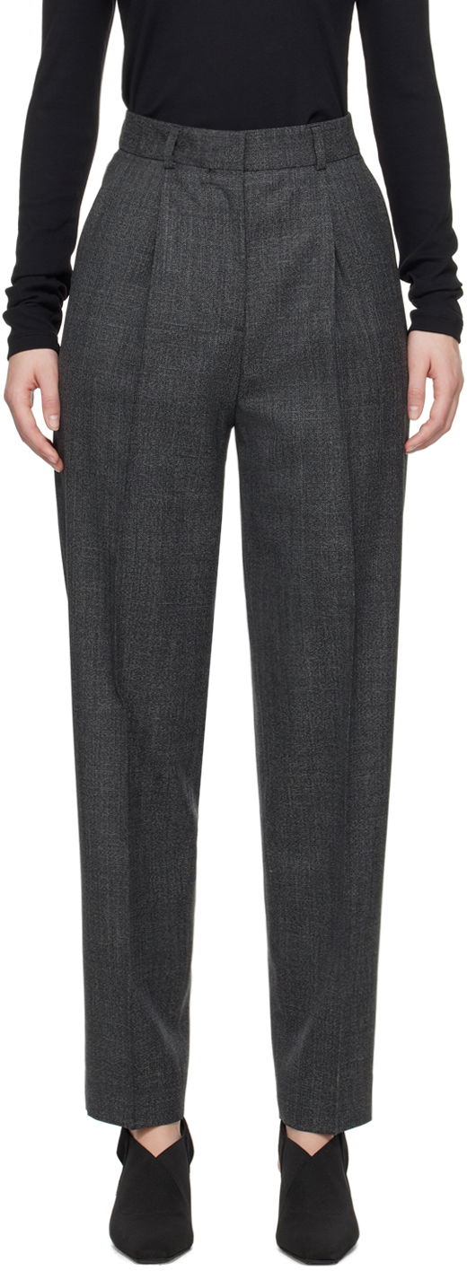 Панталони TOTEME TOTEME Single-Pleat Trousers Сиво | 242-WRB1625-FB0110, 0