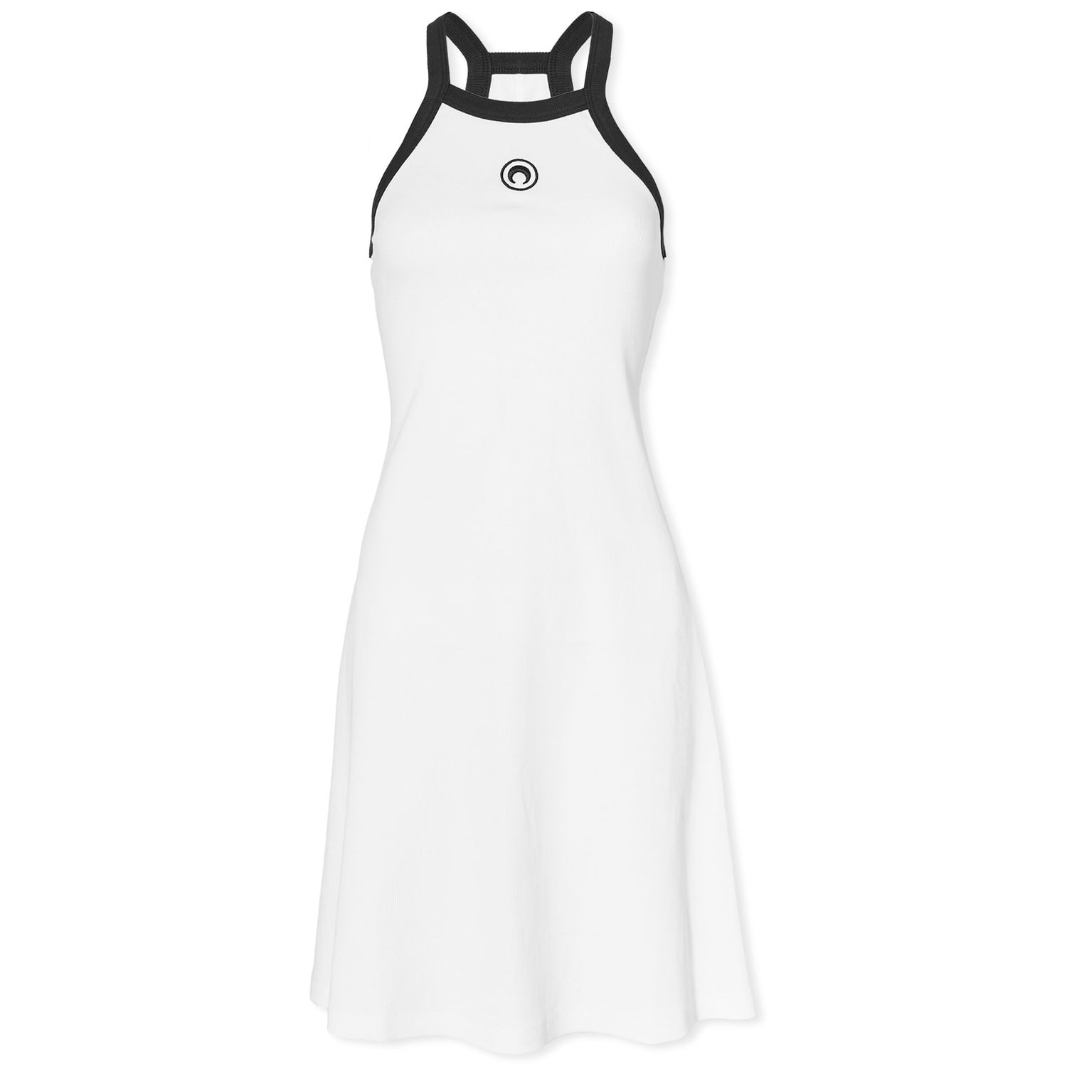 Pокля Marine Serre Organic Cotton Rib Flared Бяло | WDR251-WH10, 0