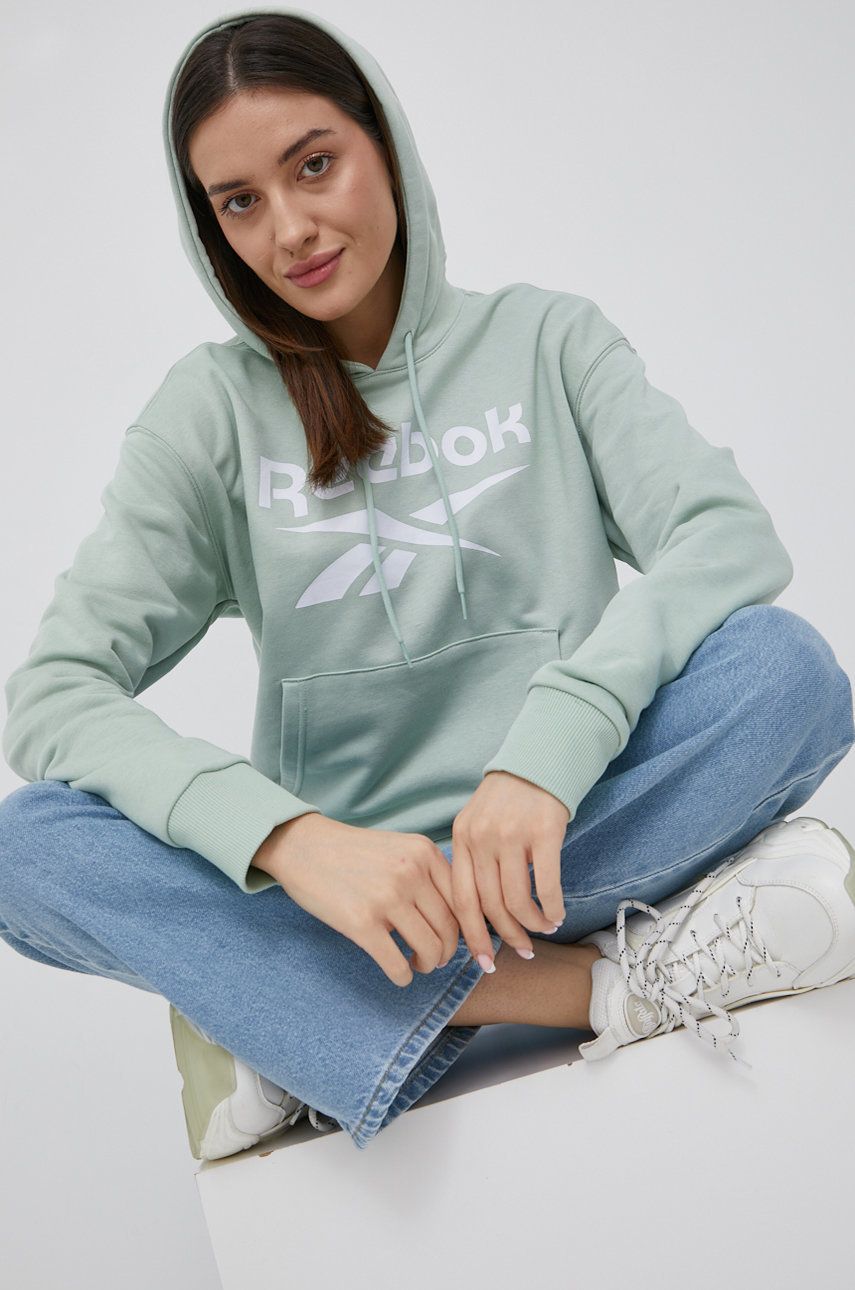 Суитчър Reebok Reebok Logo Hoodie Зелено | HB2295, 0
