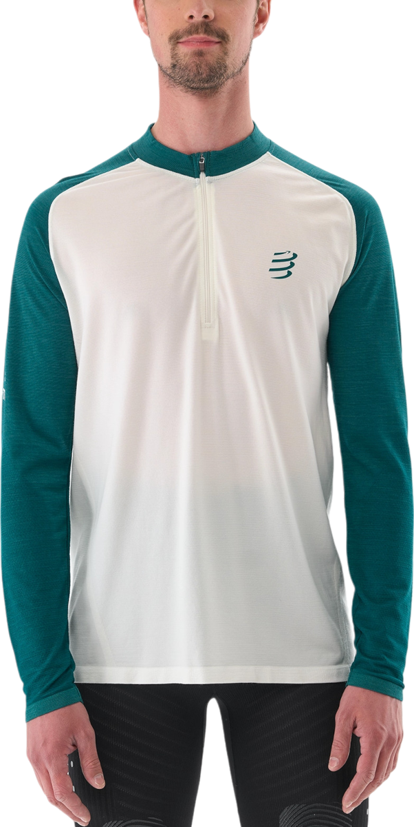 Тениска Compressport Long Sleeve Running T-Shirt Бяло | atsm4880039l, 0