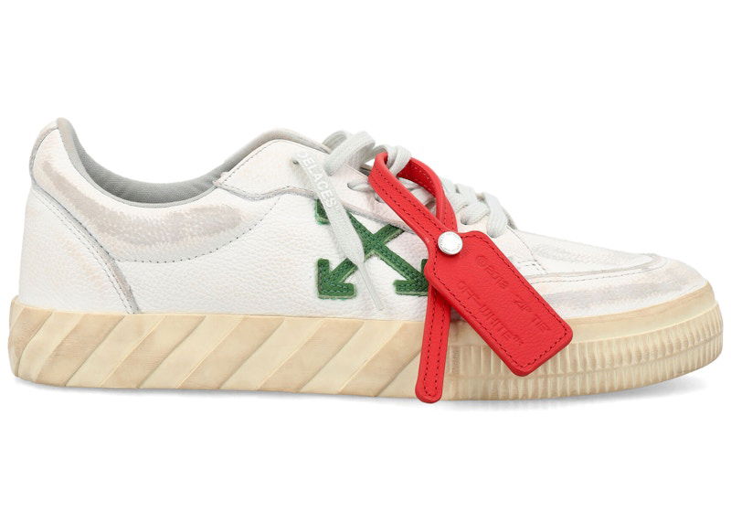 Кецове и обувки Off-White Vulcanized Low Distressed White Green W Бяло | OWIA272F23LEA0030155, 0