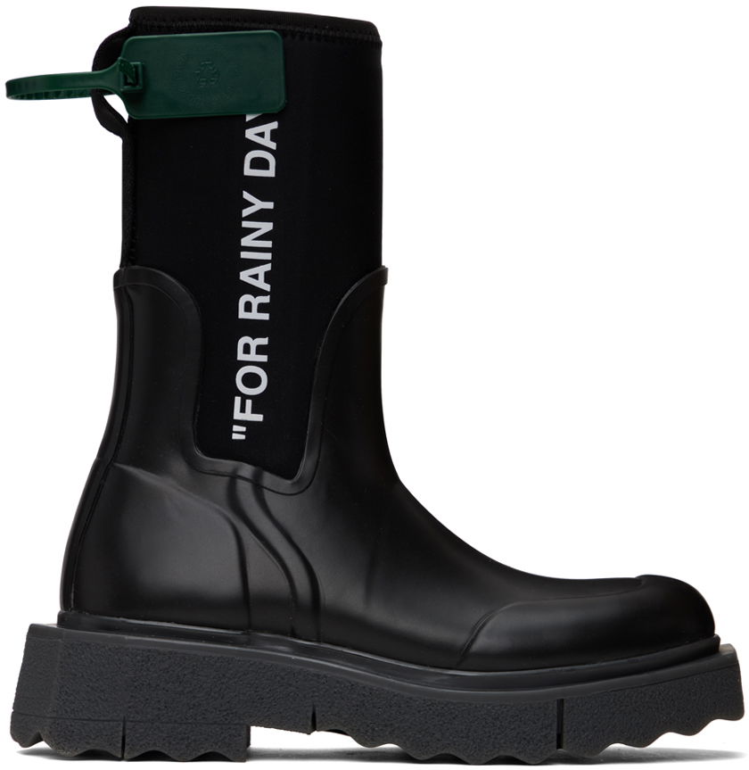 Кецове и обувки Off-White Sponge Rain Boots Черно | OWIE016C99MAT0011001, 0