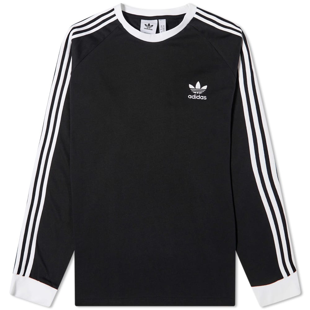 Тениска adidas Originals Long Sleeve 3 Stripe Tee Черно | IA4877, 0