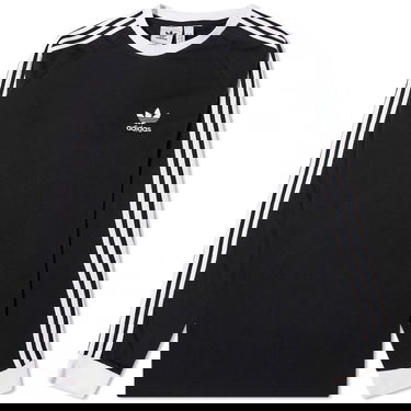 Тениска adidas Originals Long Sleeve 3 Stripe Tee Черно | IA4877, 0