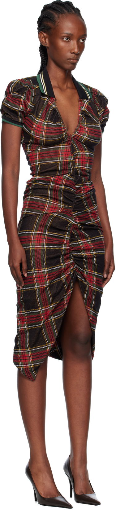 Pокля Vivienne Westwood Vivienne Westwood Pulling Plaid Midi Dress Многоцветен | 1601004S-J009T-, 1