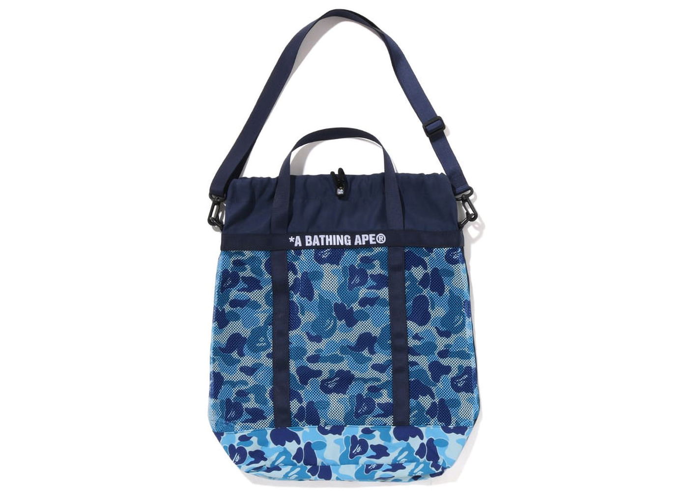 Голяма пазарска чанта BAPE ABC Camo Mesh Tote Bag Синьо | 1J30-189-004, 0