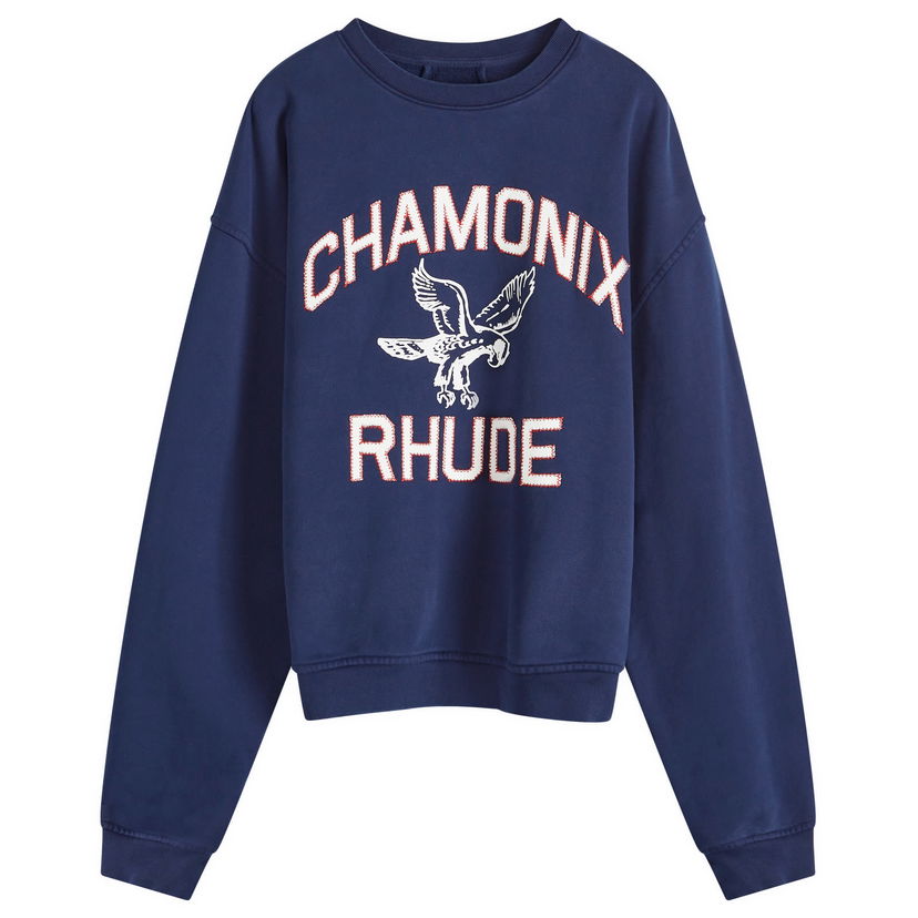 Суитчър Rhude Chamonix Eagle Graphic Sweatshirt Синьо | RHPF24ST13012