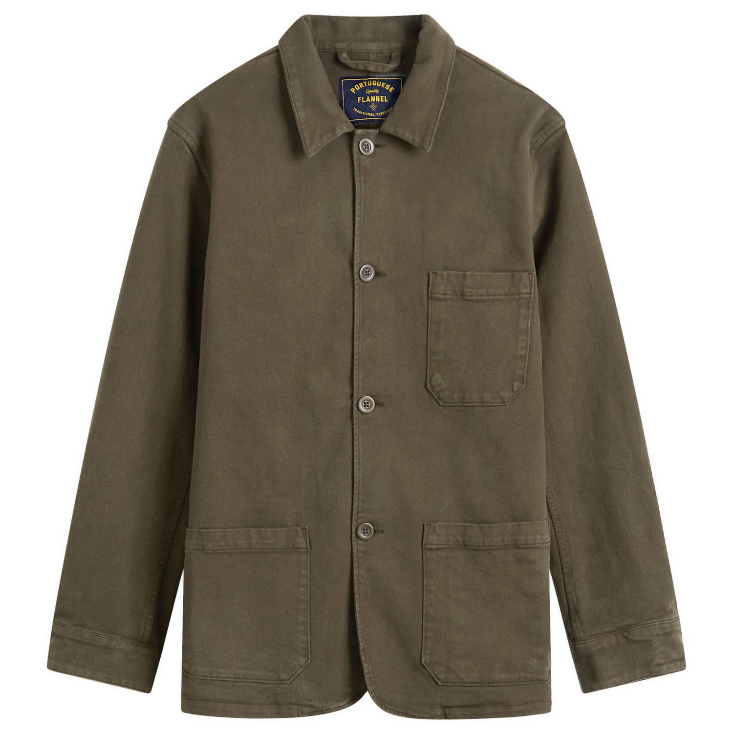 Яке Portuguese Flannel Flannel Labura Chore Jacket Зелено | AW25007-OLV, 0
