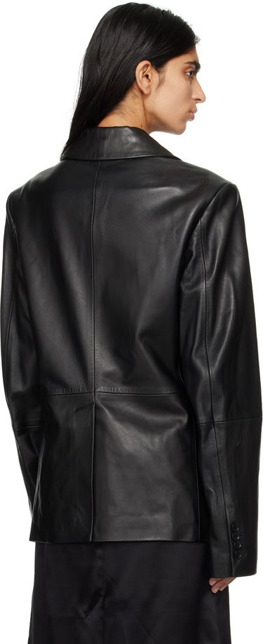 Яке Loulou de Saison Loulou de Saison Davao Double-Breasted Leather Jacket Черно | DAVAO, 2