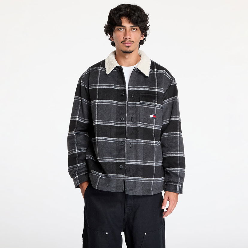 Яке Tommy Hilfiger Check Sherpa Overshirt Black Check Черно | DM0DM19652 BDS