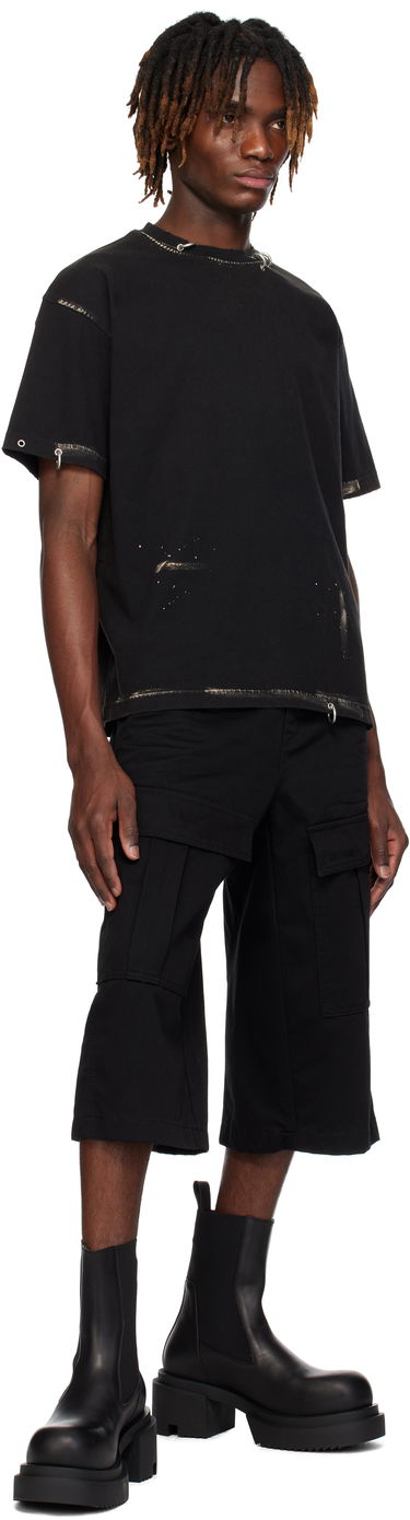 Тениска We11done We11done Pierced Distressed T-Shirt Черно | WD-TT0-25-770-U-BK, 3